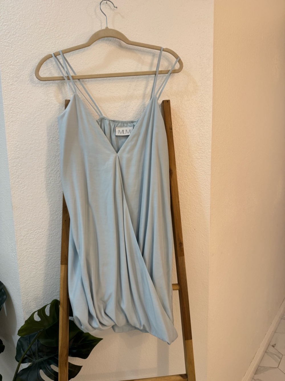 MLM Pale Blue Draped Dress